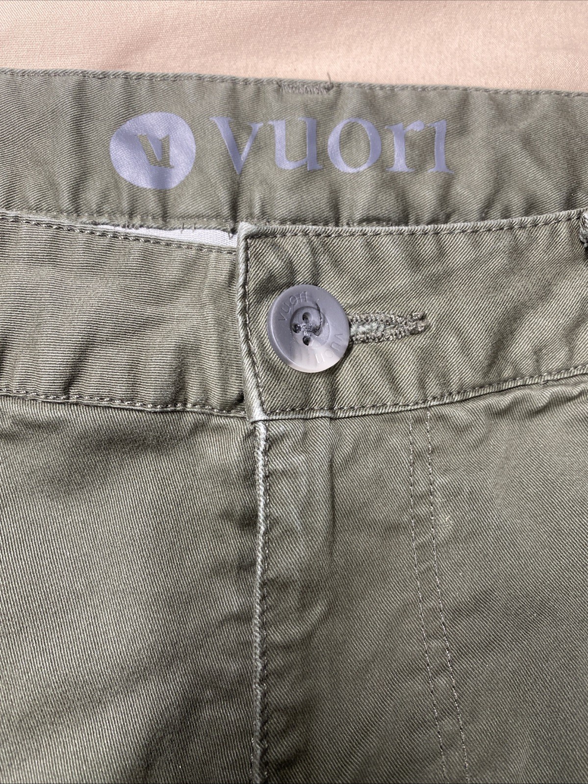 Vuori Pants Trousers Women’s 30×29 Khaki Olive Green Tapered