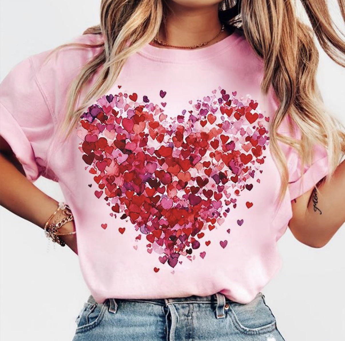 🩷Hearts Love Cupid Hearts Custom Unisex T-Shirt Top Tee Size S-3XL