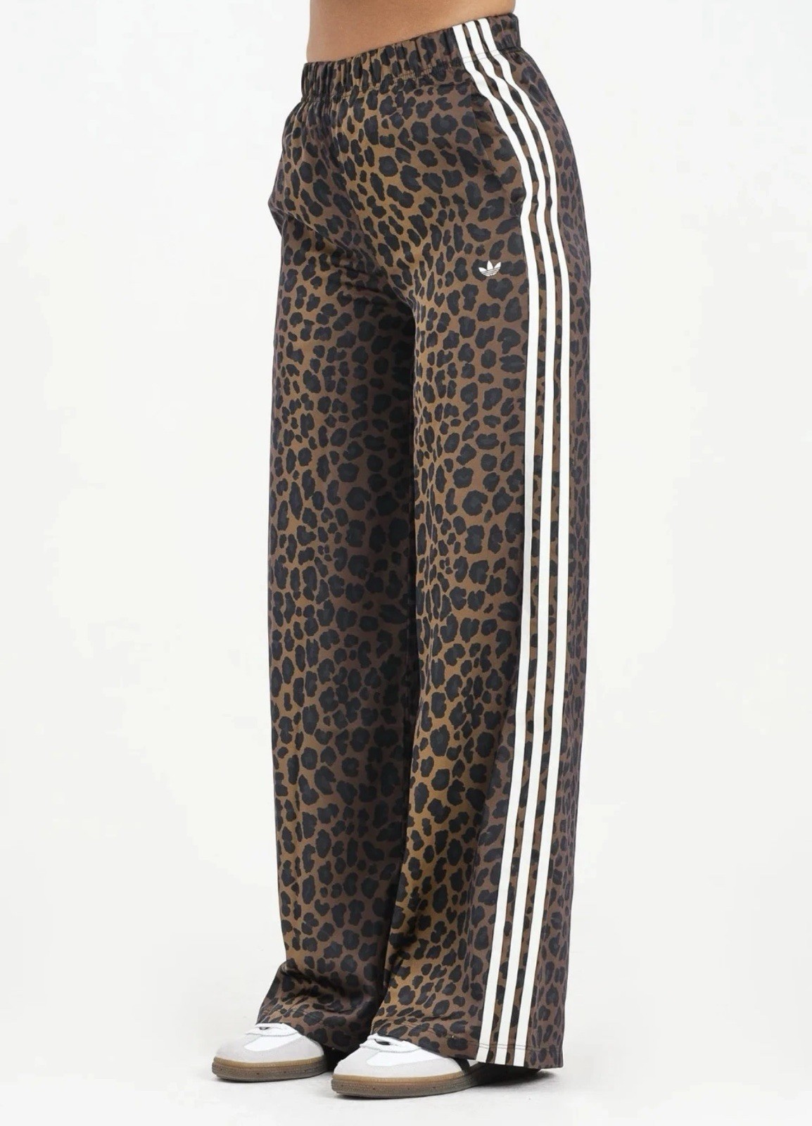 *Adidas ‘Leopard Print’ Satin Wide Leg Track Pant | size S | KA2666 Women’s