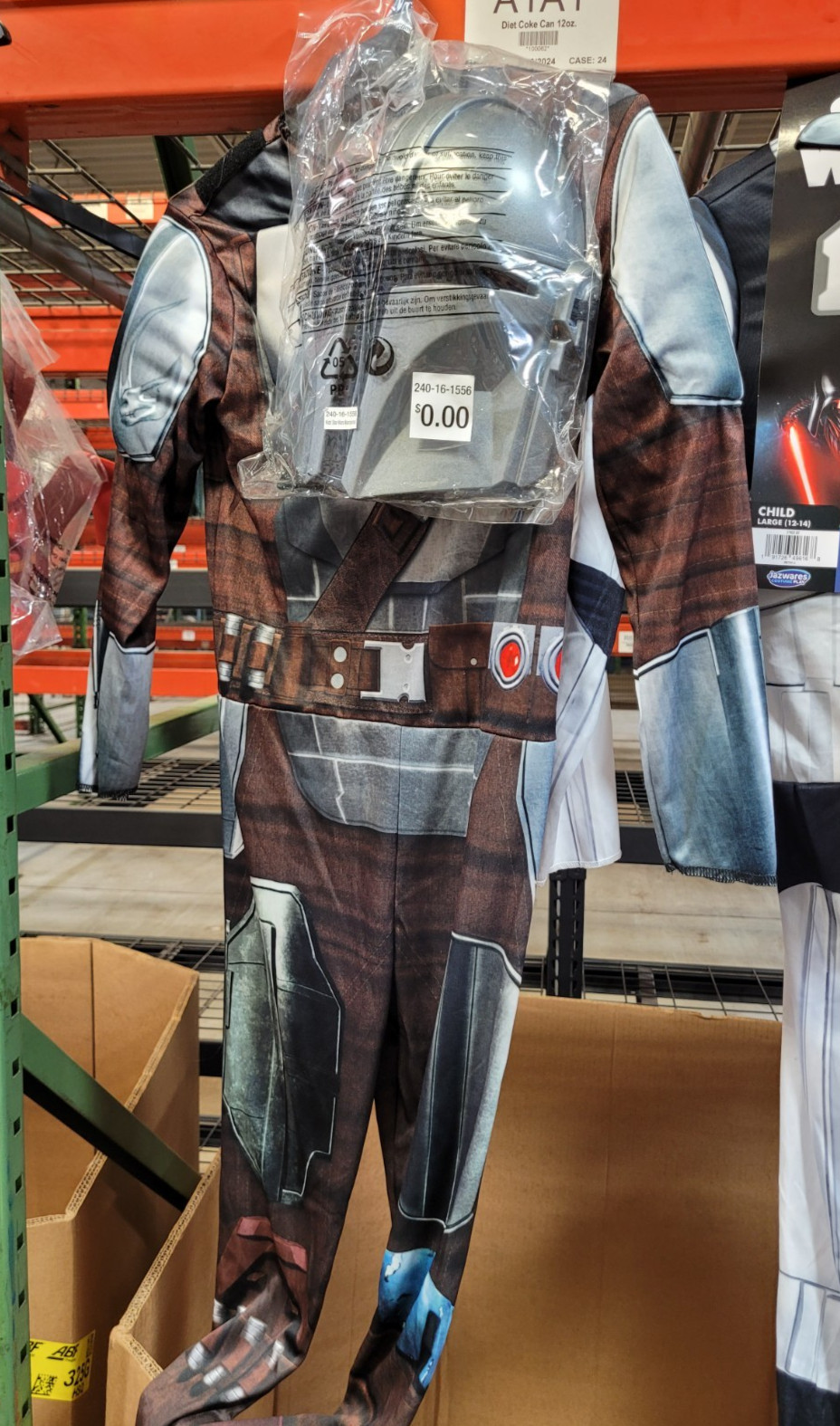 Kids Medium 8-10, Large 12-14 Star Wars Mandalorian Costume With Mask