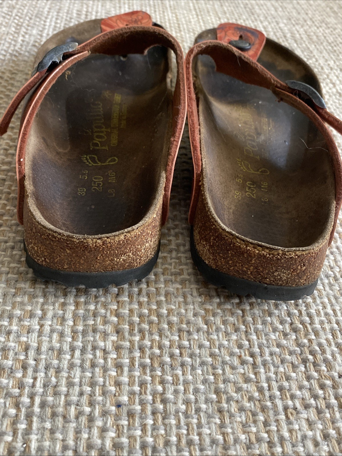 Papillio By Birkenstock Gizeh J. Garcia Orange Psychedelic Thongs Size W8 M6 39