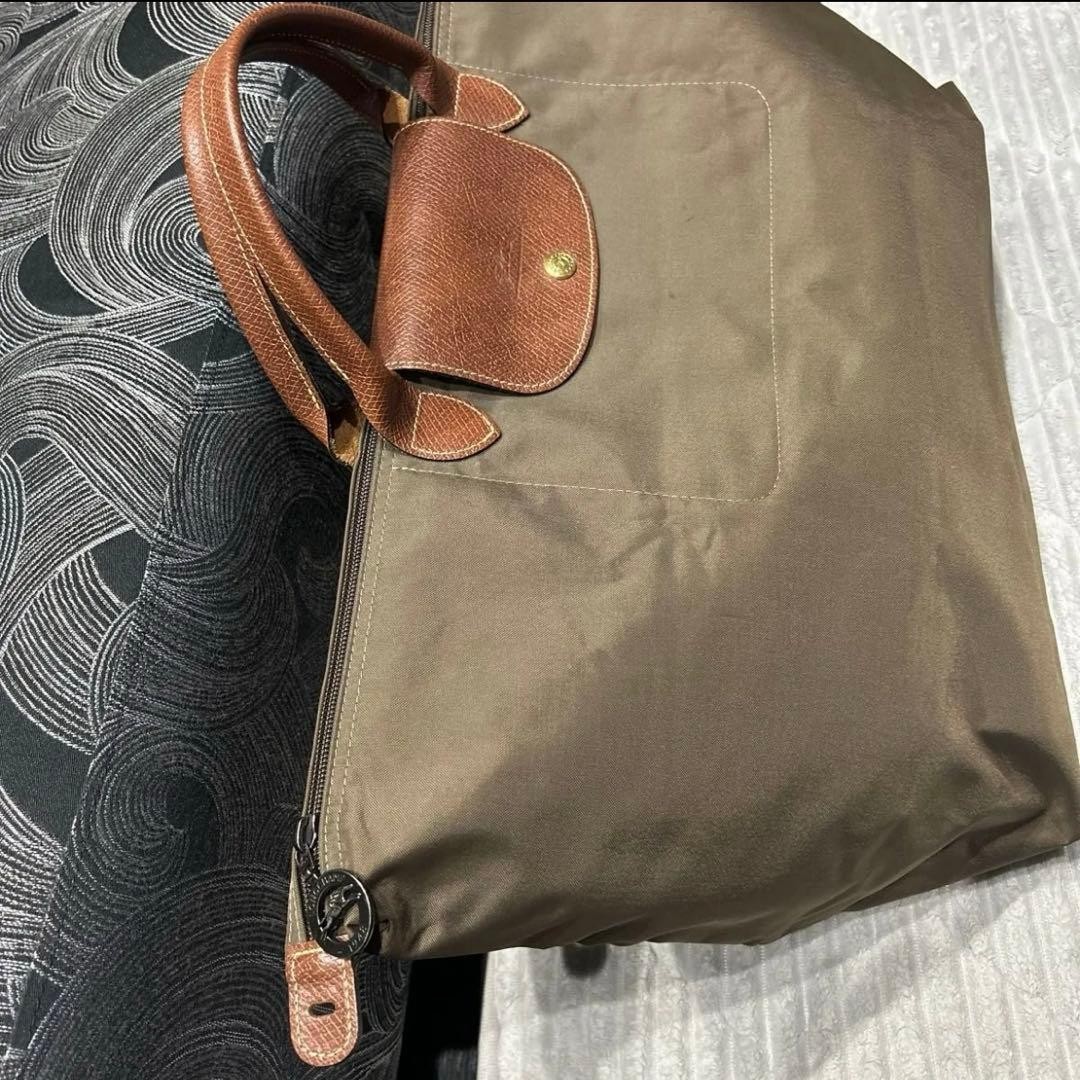 LONGCHAMP Le Pliage Tote Bag Khaki Large Capacity Women’s