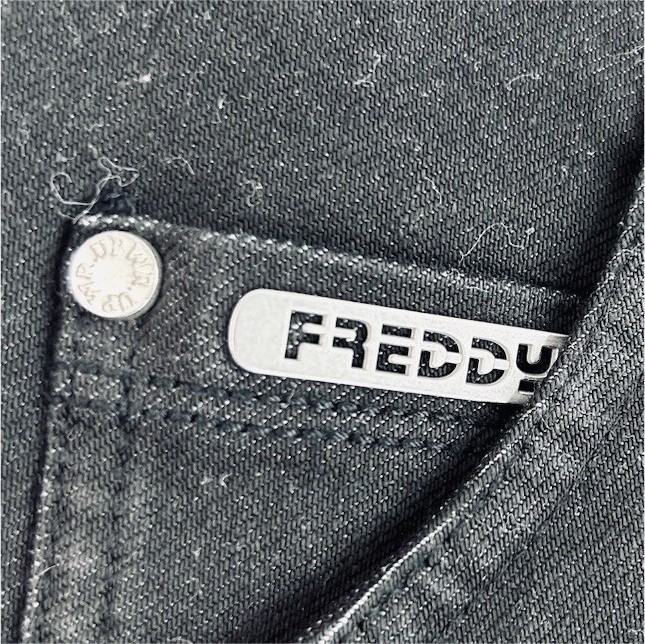 FREDDY WR.UP Black High Rise Zip Front Slim Stretch Denim Shorts Women’s S