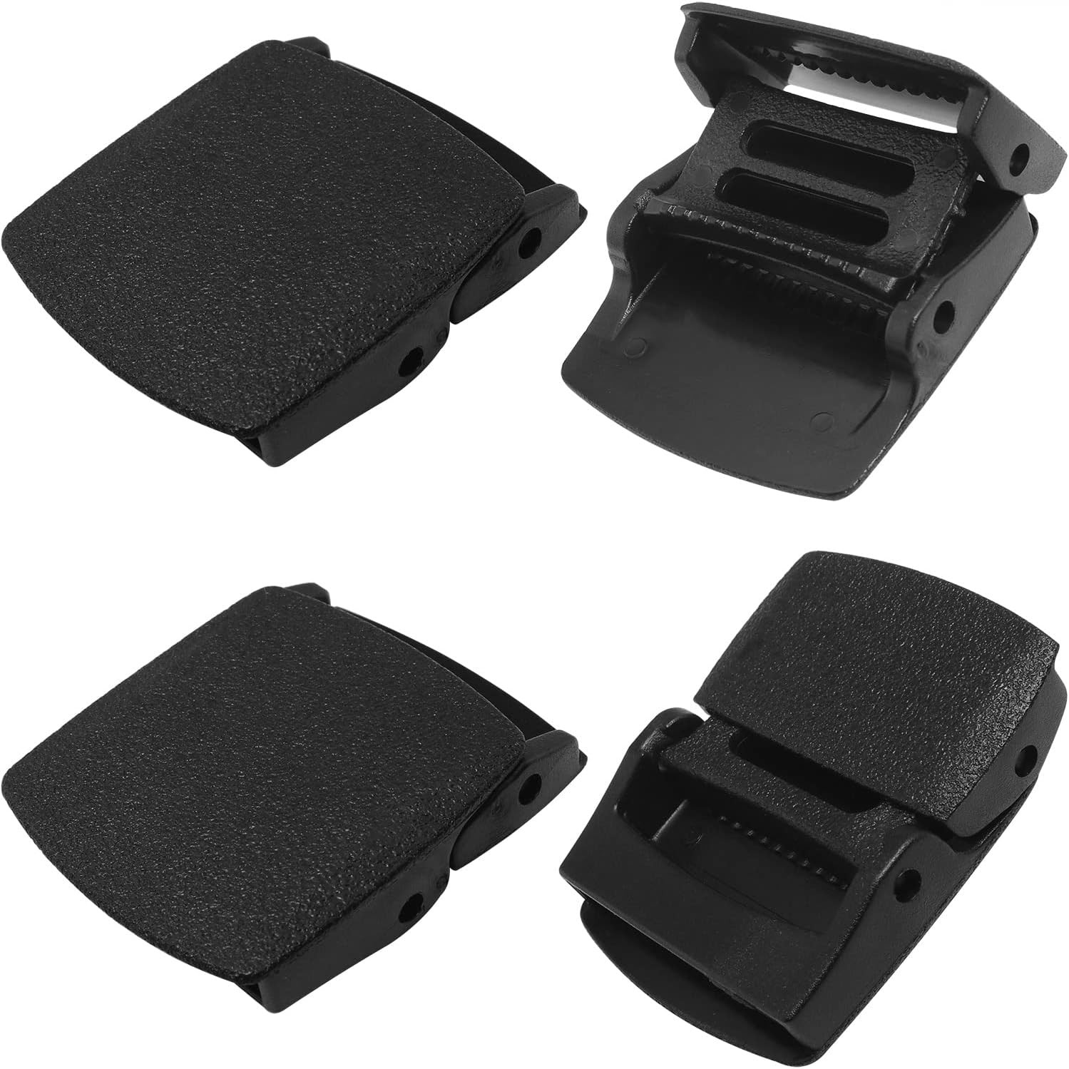38Cm Plastic Buckle 4PCS Black Nylon Canvas Web Belt Plastic Buckle for 1.4 Inch
