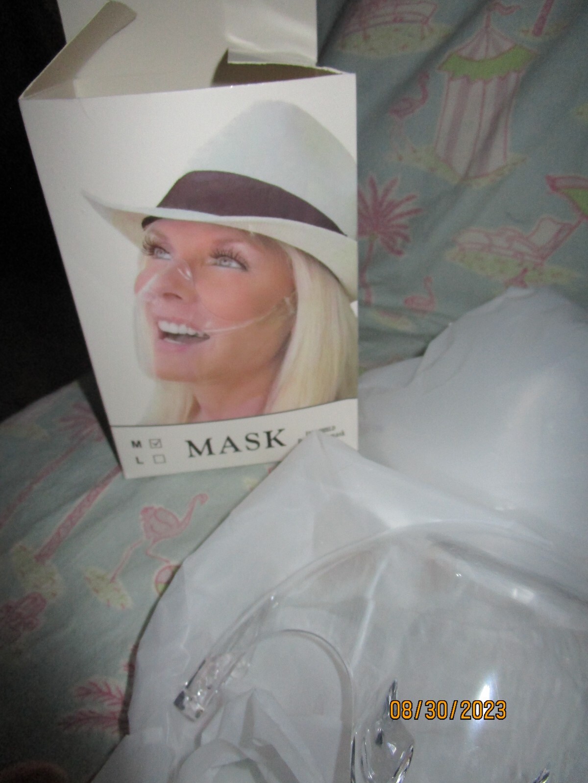 M LOT SET 2 Clarity Mask Face Shield Polycarbonate Plastic CLEAR ANTI-FOG SPLASH