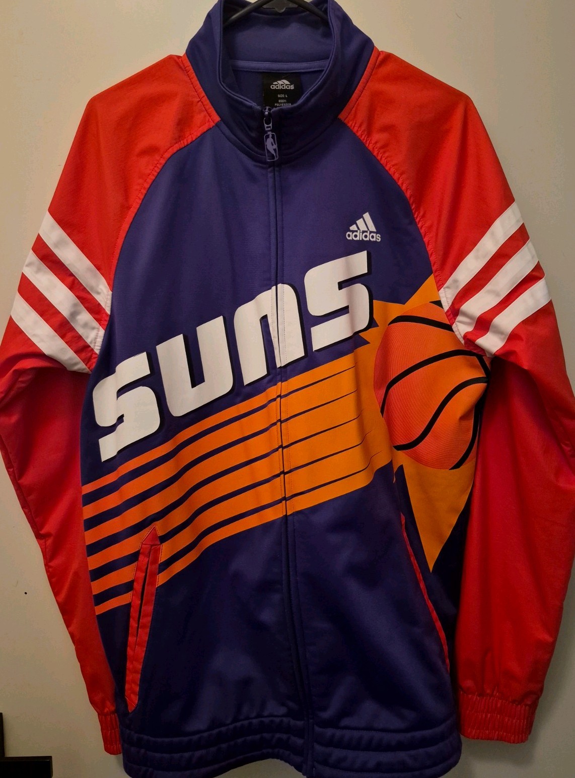🔥Adidas Pheonix Suns Retro Throwback Vibe Warm-Up Track Jacket -Mens Large🔥