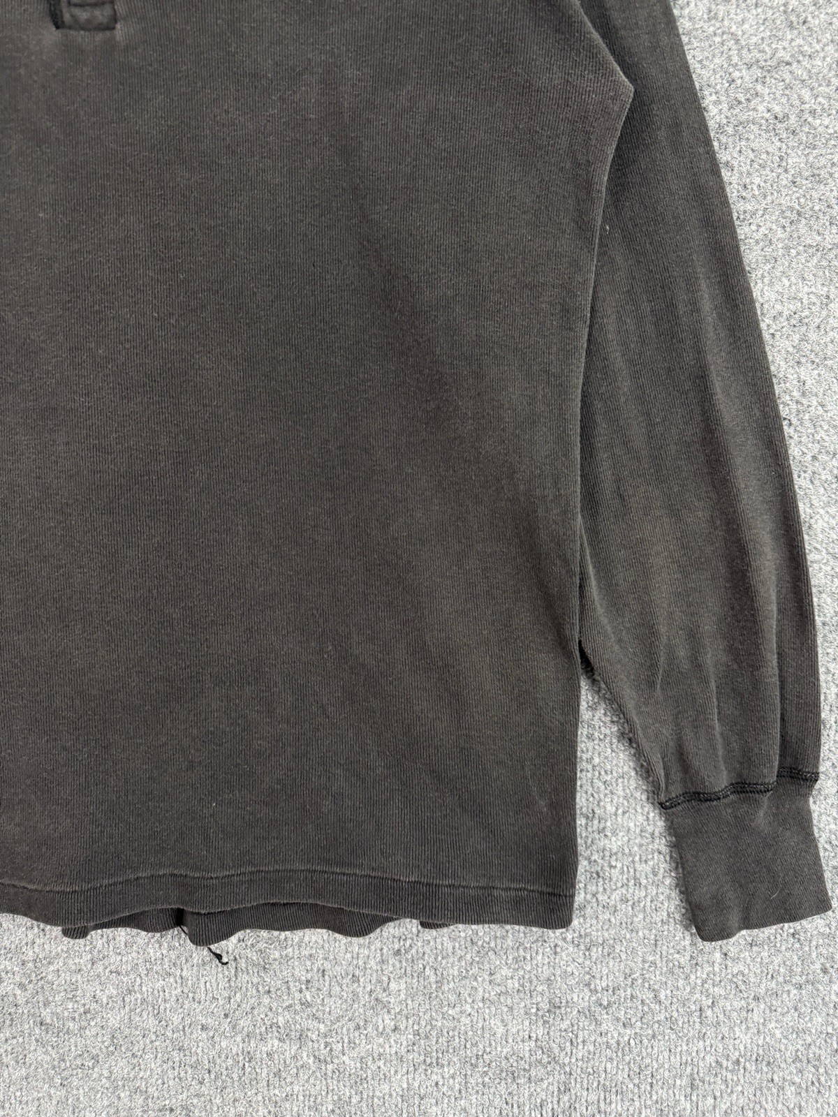 Vintage 90s GAP Henley Thermal Shirt Mens XL Black Long Sleeve Cotton Y2K Casual