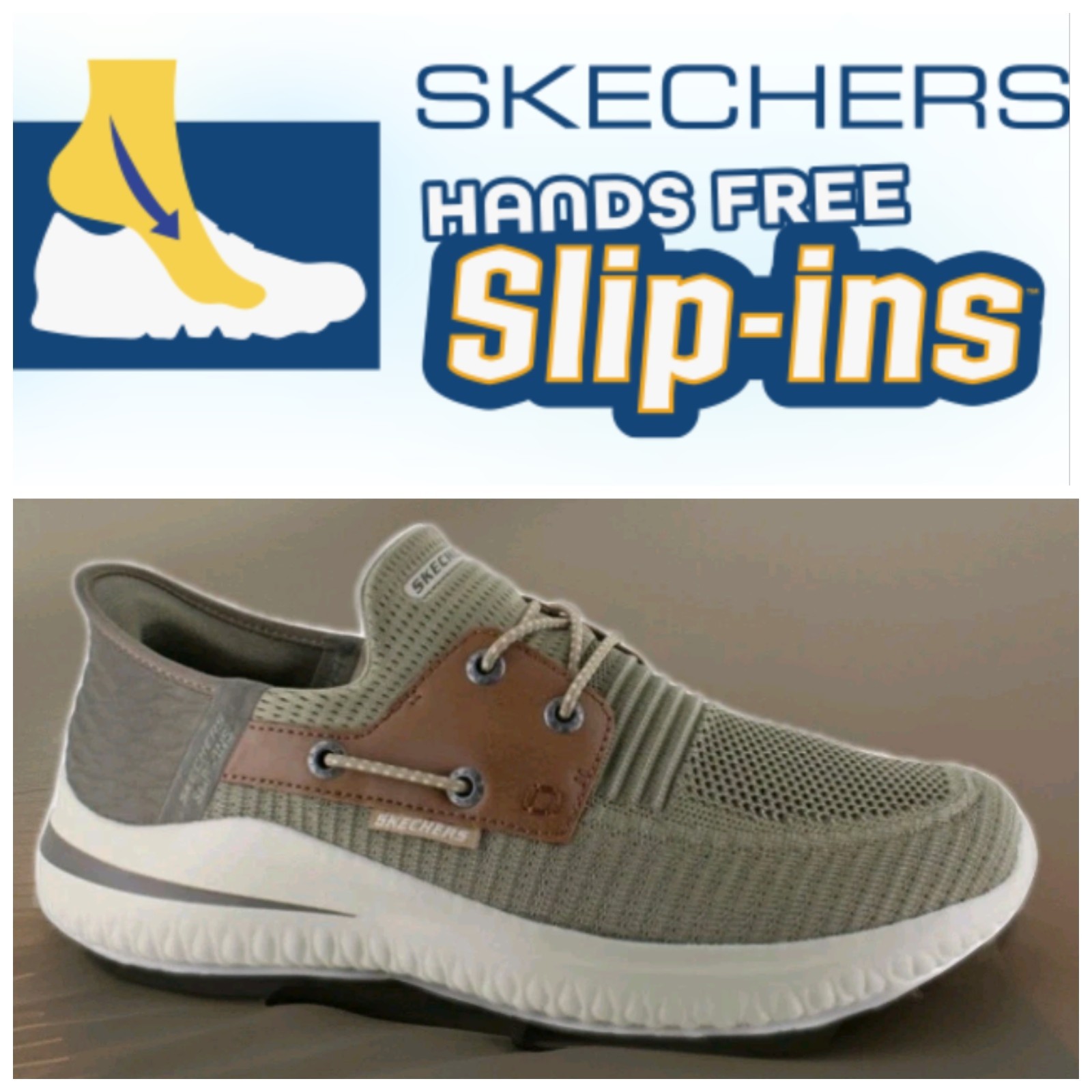 NEW Men’s (CHOOSE SZ) SKECHERS Delson 3.0-Roth Slip-Ins 210606-TPBR TAUPE/BROWN