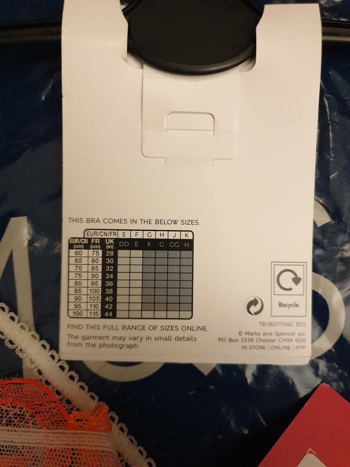Underwire Full Cup Bra 28GG M&S(RRP £22.50)