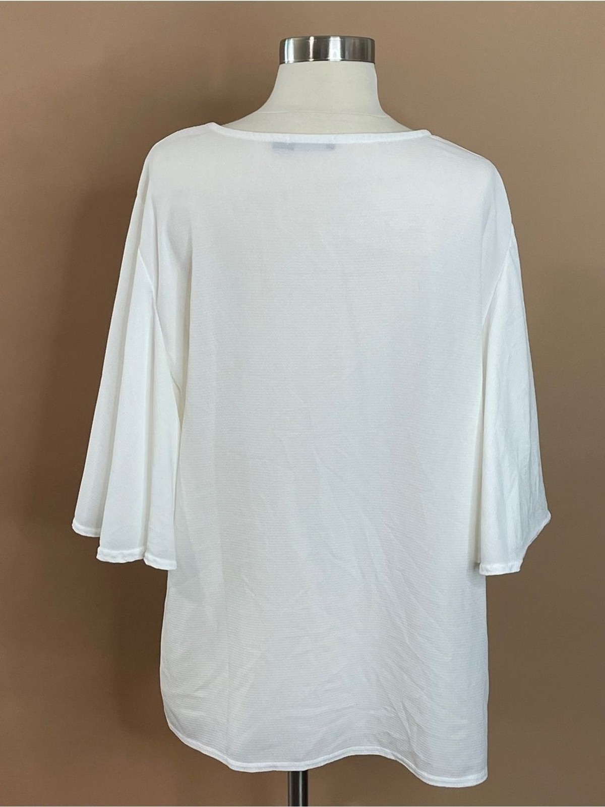 Boohoo Curve White Bell Sleeve Blouse Plus Size 20 US 20