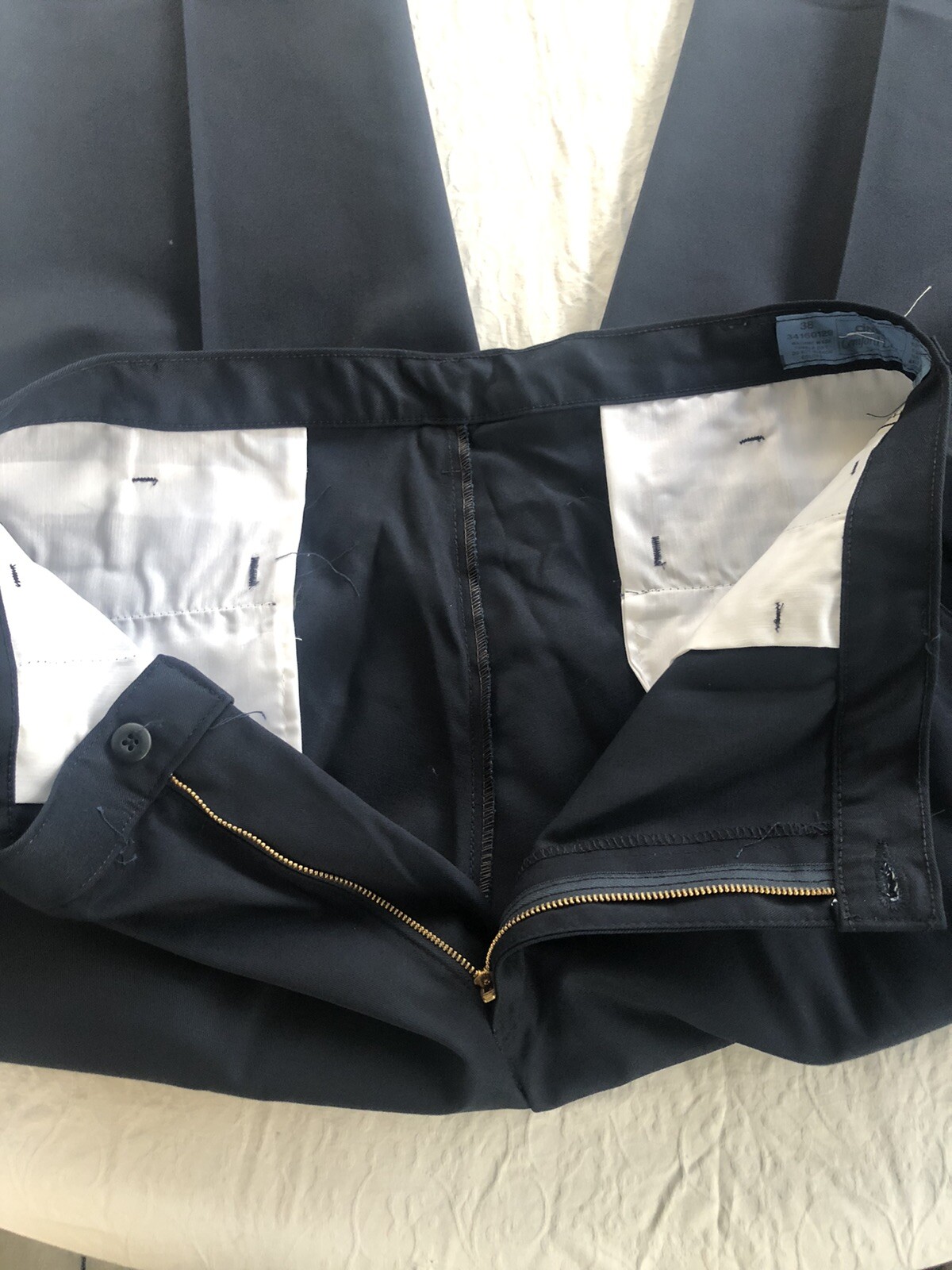 Lot 2 Cintas Comfort Flex Navy Blue Cargo Work Pants 32×32 #270-20 Relaxed Fit