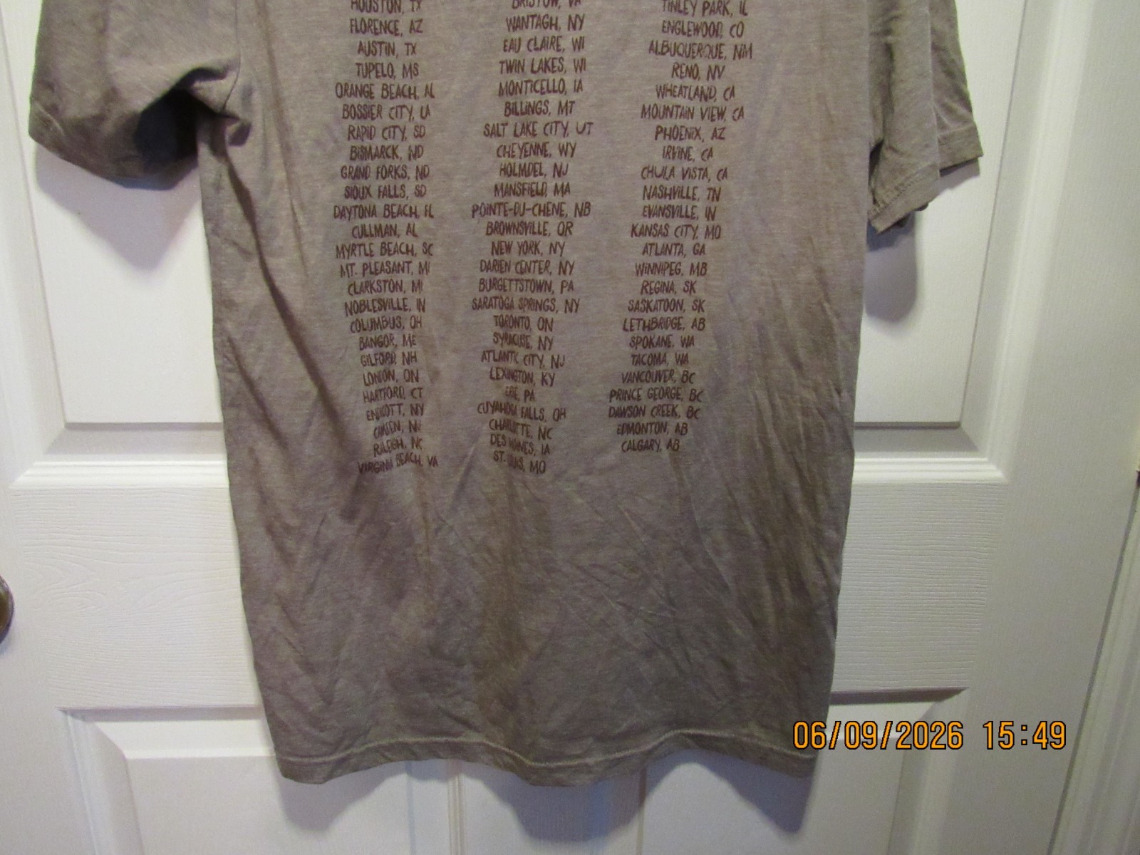 Womens Next Level Shirt Top Blouse Florida Georgia Line Tour Medium M Grey