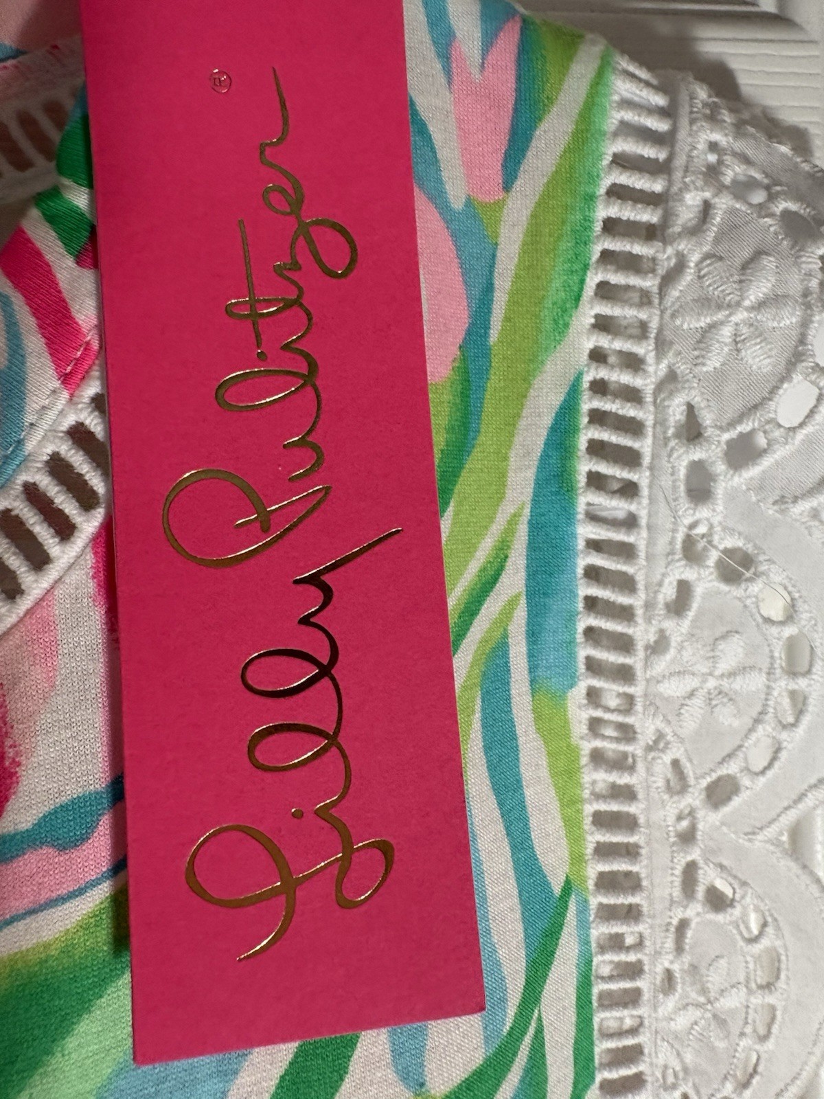 Lilly Pulitzer Agee Dress S Croc My World Lace Sleeveless Resort eyelet sleeves