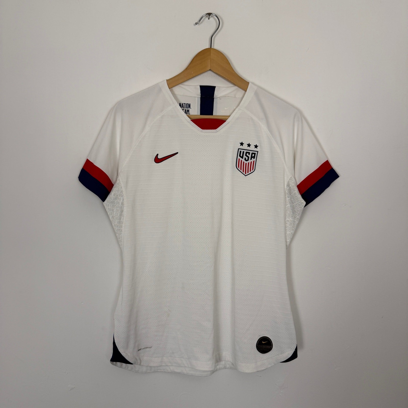 2019 USA Nike FIFA Soccer Futbol Sports Jersey Shirt Football White Kit America