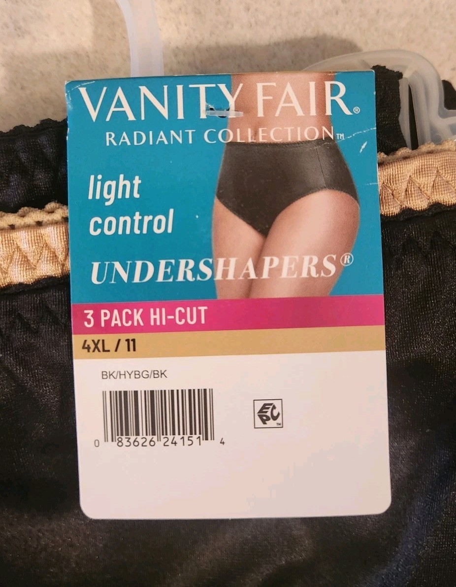 Vanity Fair Women’s 4XL Hi-Cut Light Control Undershapers Briefs Panties #10725