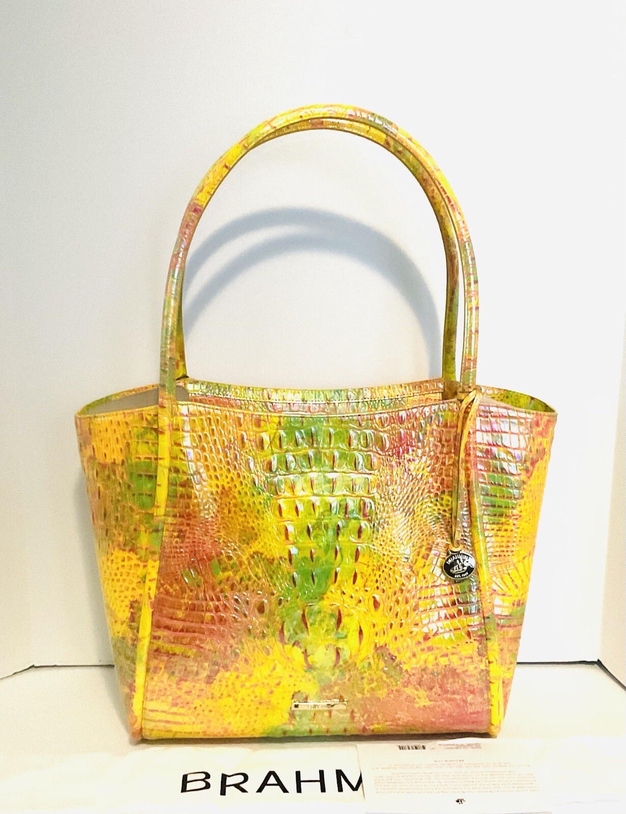 Brahmin Bailee Spritz Melbourne Embossed Leather Shopper Satchel Tote NWT