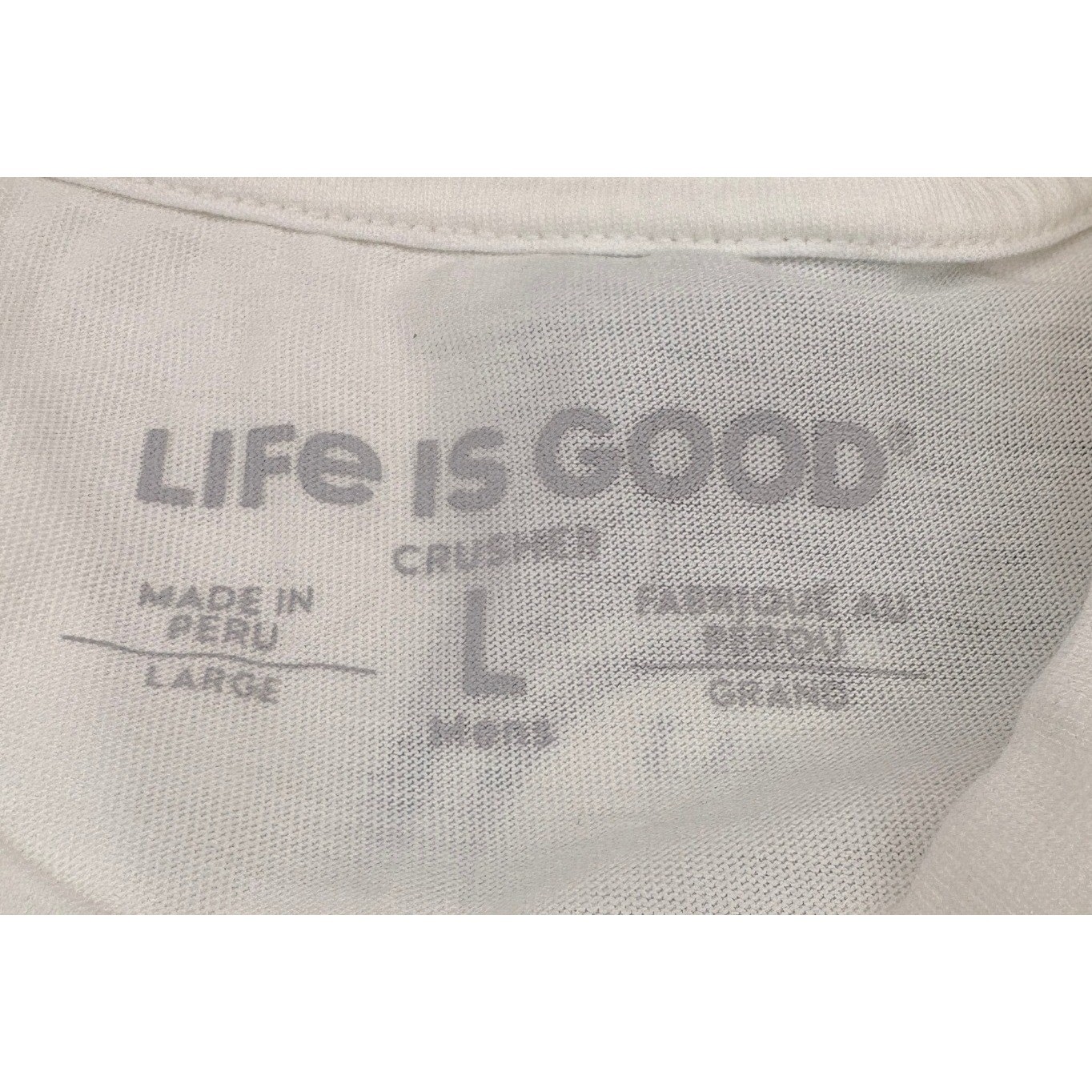 Life is Good Mens Crusher Tee White Inner Tube Jake Graphic T-Shirt Large NWT