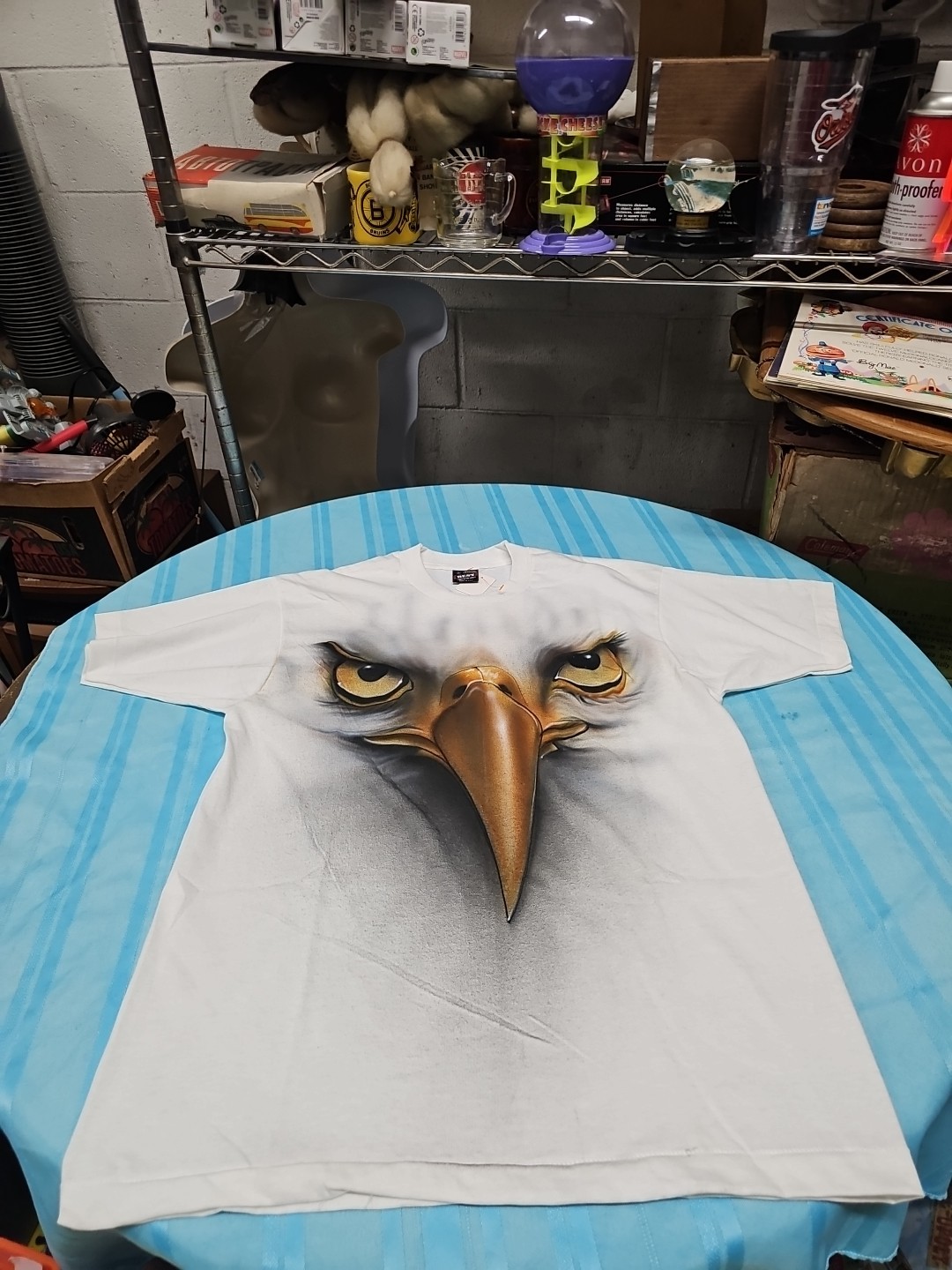 Vintage FotL Shirt Mens LG White 90’s Bald Eagle Logo 90s USA Tee