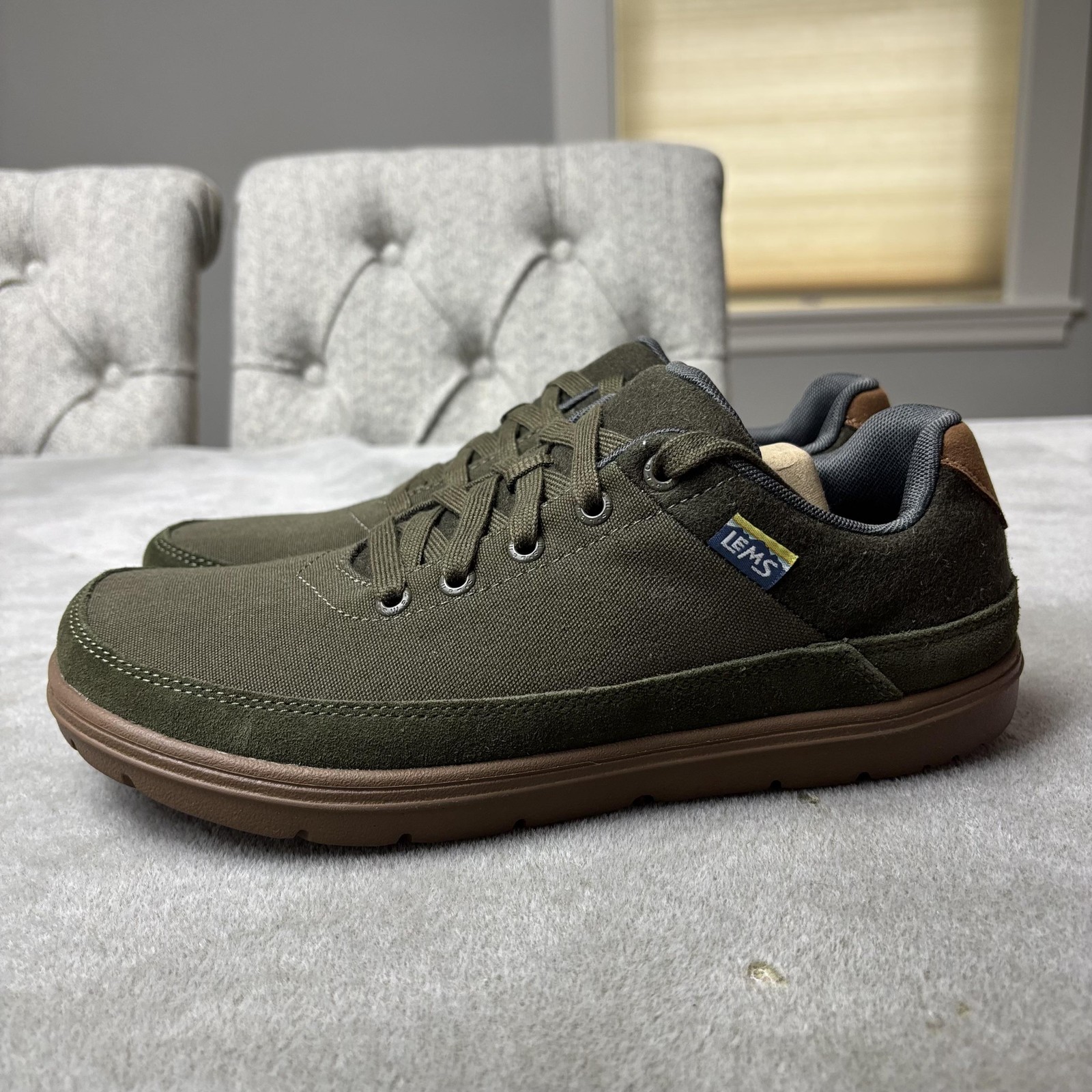 Lems Chillum Shoes Mens Size 8.5 Green Spruce Lace Up Low Top Casual Sneakers