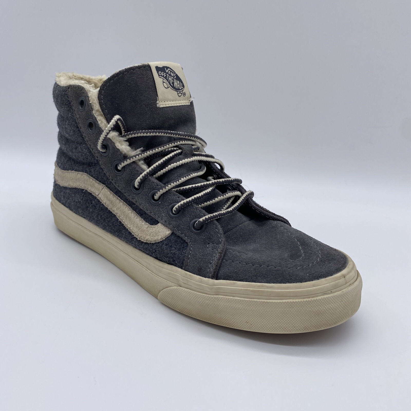 Vans Off The Wall 721277 Gray Unisex High Top Sneakers Size Men 6.5 Women 8