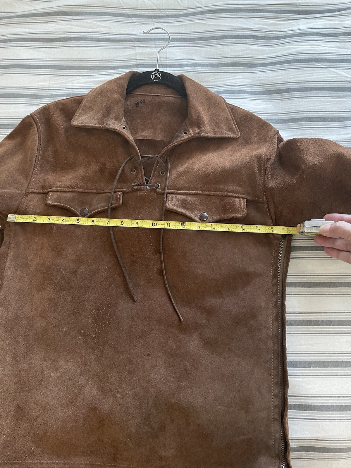Vintage Heavy Leather Roughout Pullover/ jacket 60’s Biker Easy Rider
