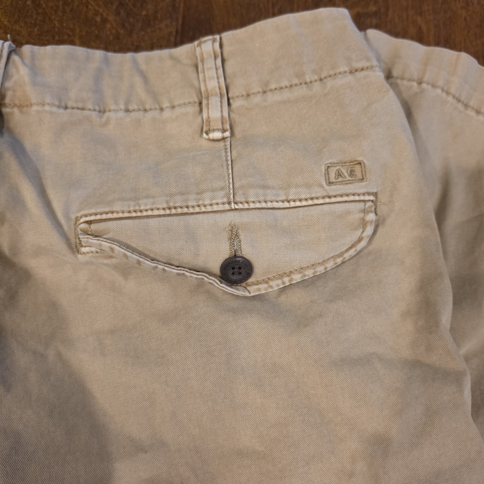American Eagle Next Level Flex Beige Twill Chino Pants Men’s 32 Waist Slim Fit