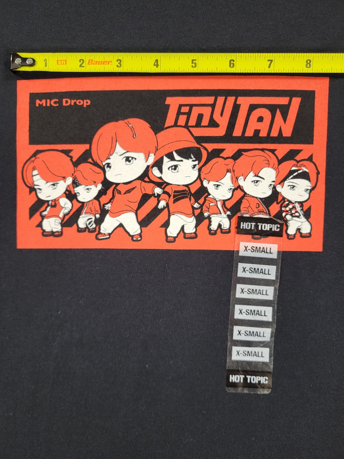 Official BTS TinyTAN Mic Drop Long Sleeve Shirt Hot Topic Size XS NWT