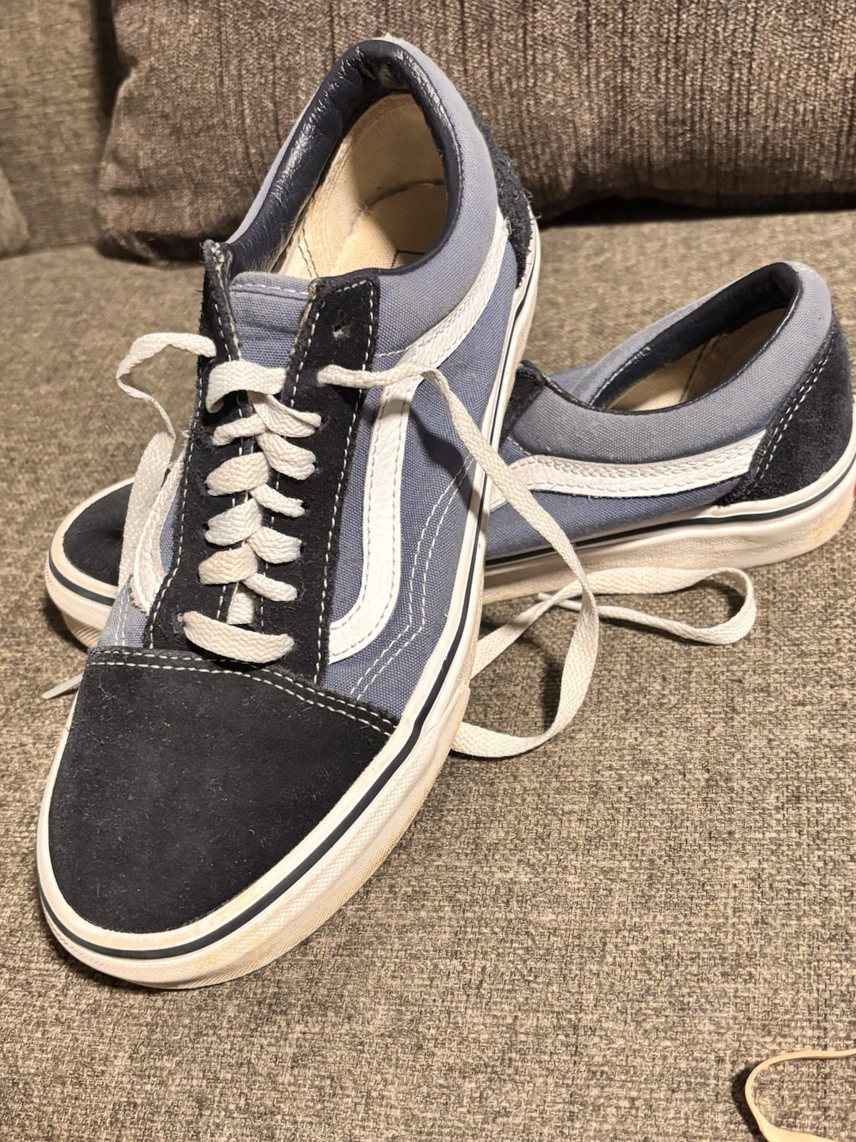 VANS Old Skool Low Top Lace-Up Sneaker Colorblock Blue/White