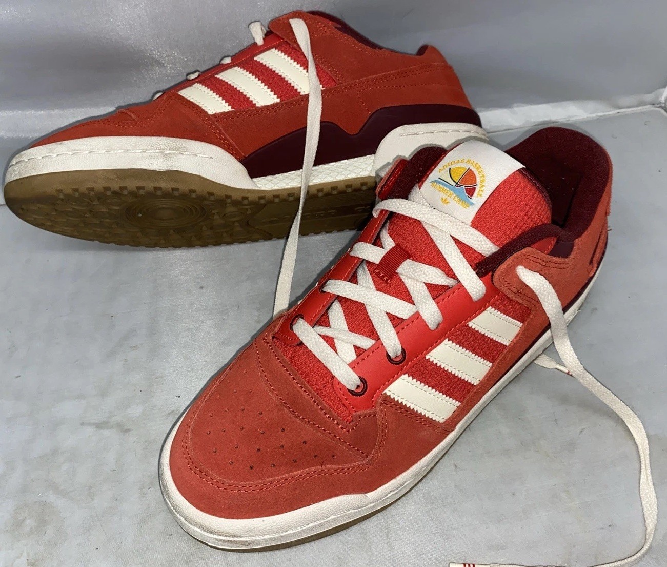 ADIDAS Originals Forum Low CL Summer Camp OG SIZE 10.5 Shoes IE7176 RED SUEDE