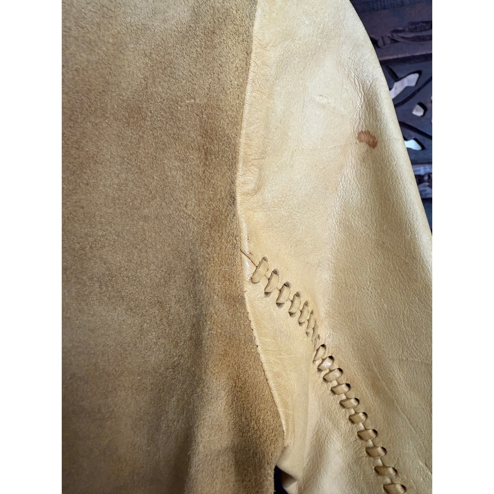 Vintage 60s 70s Char hand painted whipstitch jacket