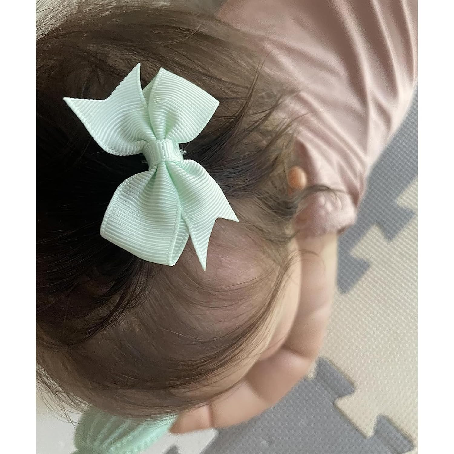 2″ Baby Hair Clips Fully Lined Bows Tiny Alligator Clips for Infants and Toddler