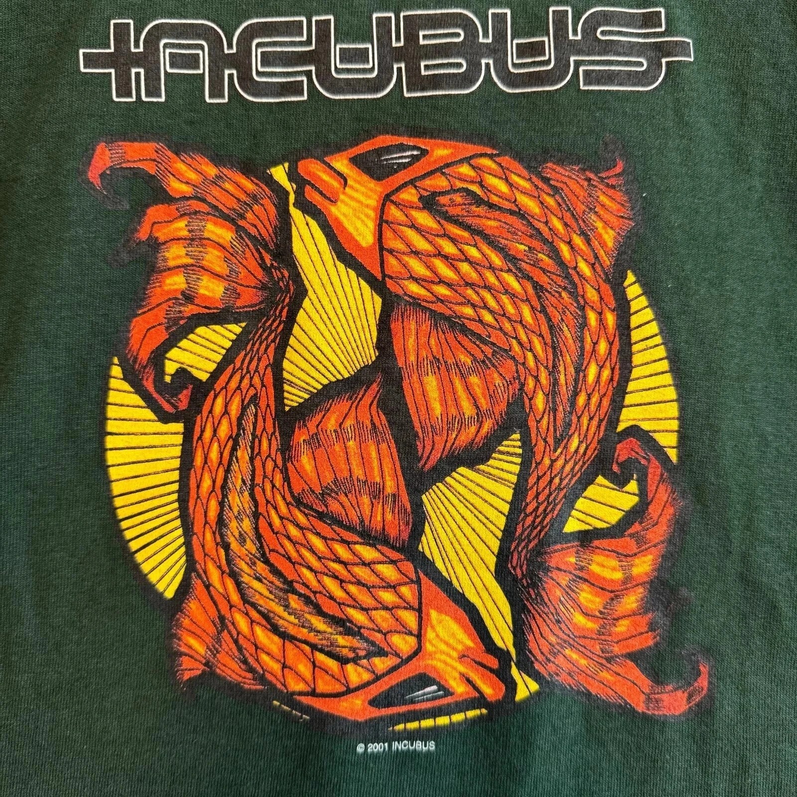 Incubus US Tour 2001 Tour Forest Green Unisex T shirt Men Women S-5XL