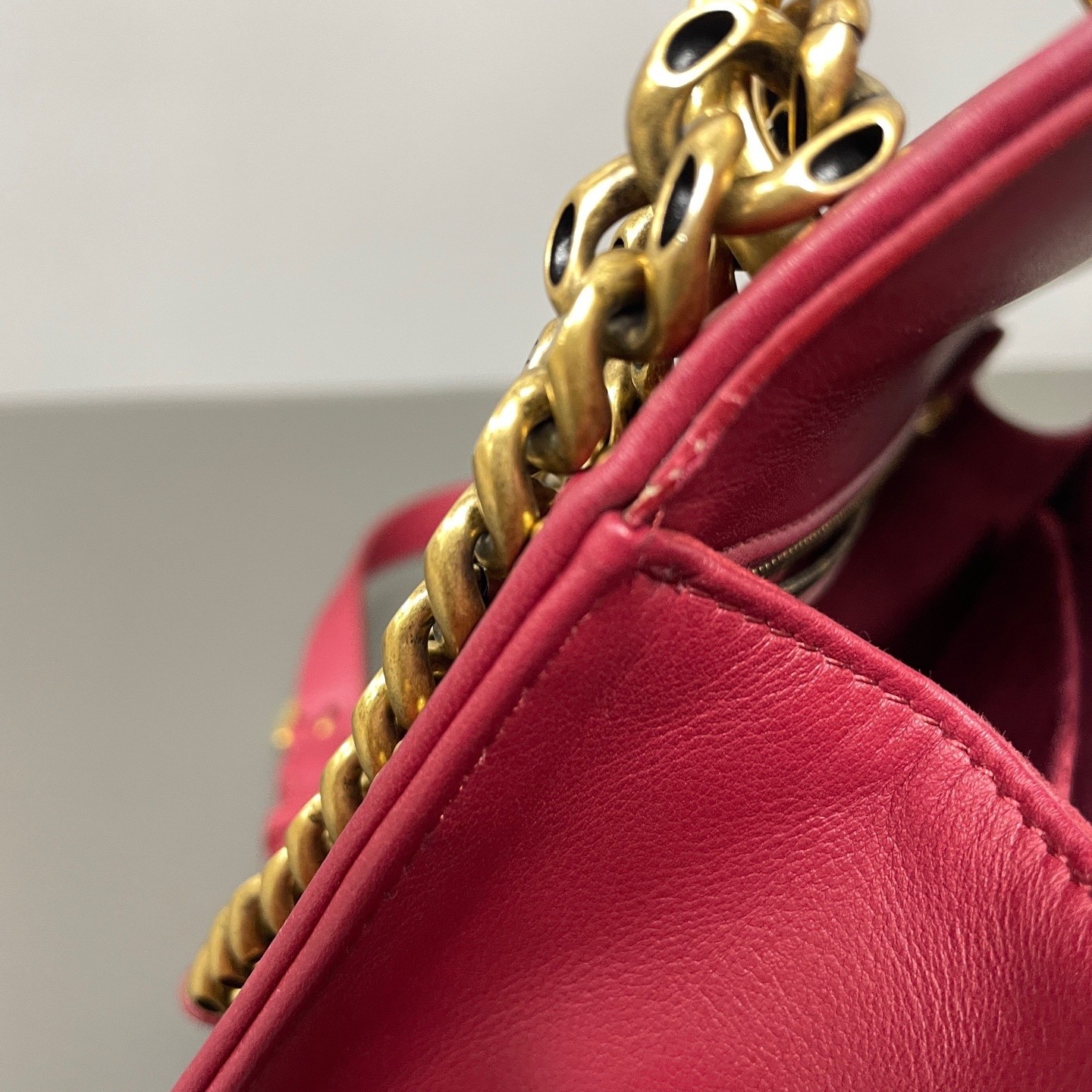 Dior Pre-Owned Authentic Chain Bag Burgundy 22*13*6.5 Free Tracked Shipping