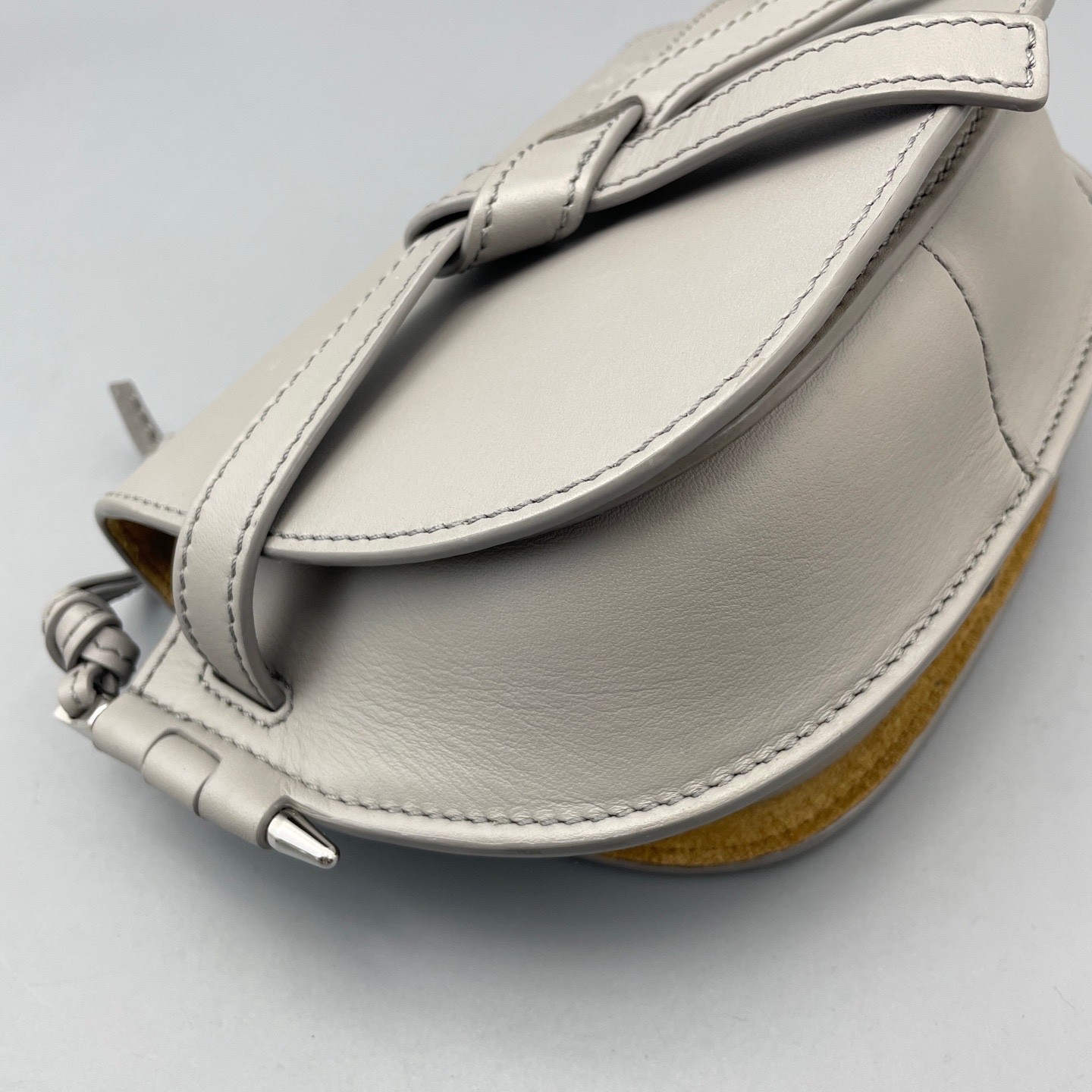 Loewe Pre-Owned Authentic Saddle Bag Grey 20*11*9cm Free Tracked Shipping