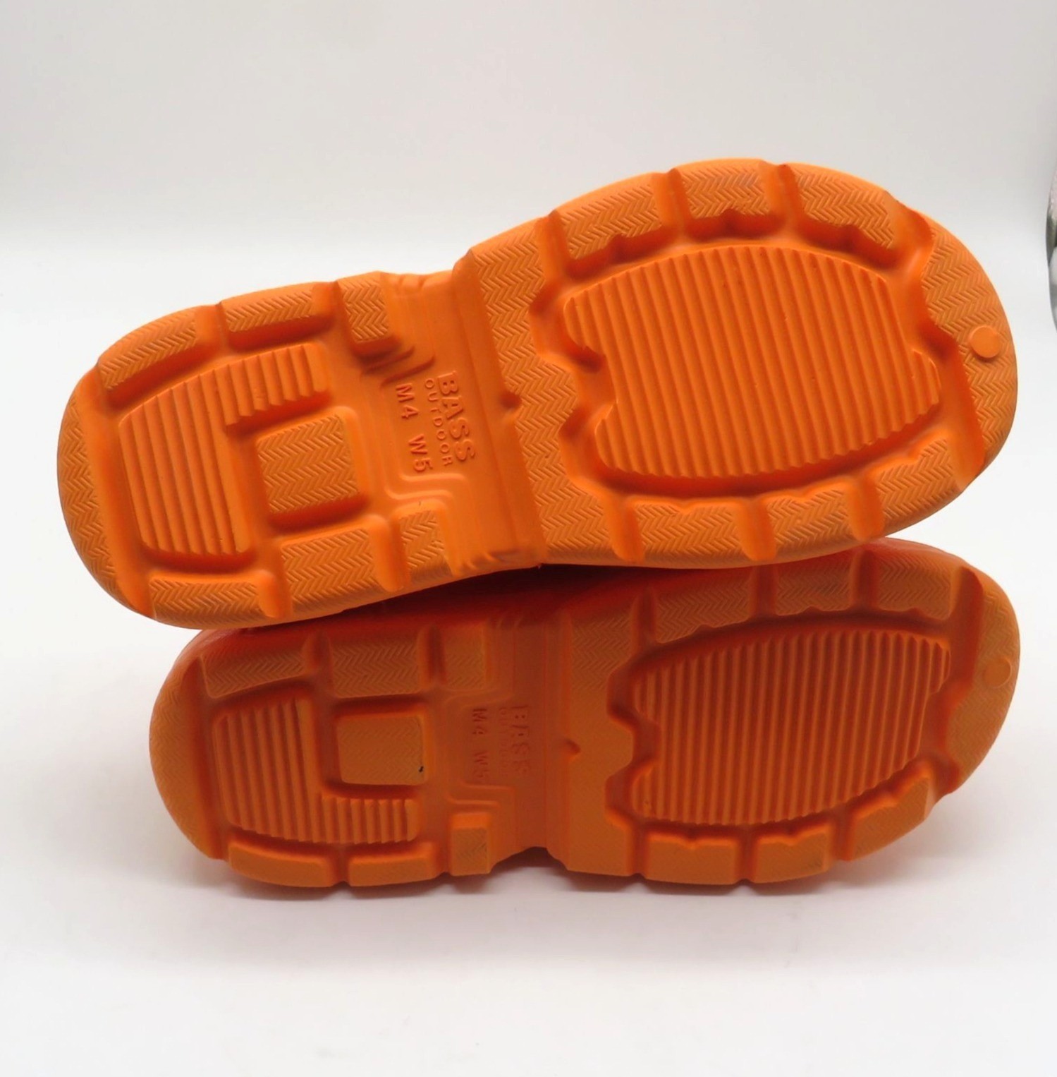 Bass Outdoor Unisex Orange Rubber Slip On Clogs Rugged Durable NEW
