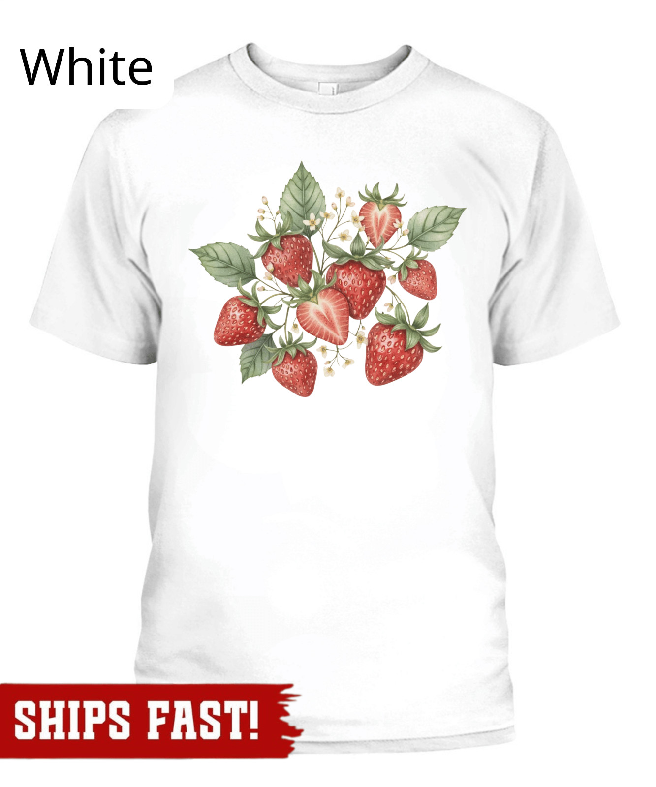 Vintage Strawberry Shirt, Retro Strawberry Plant Botanical Shirt, Cottagecore Be