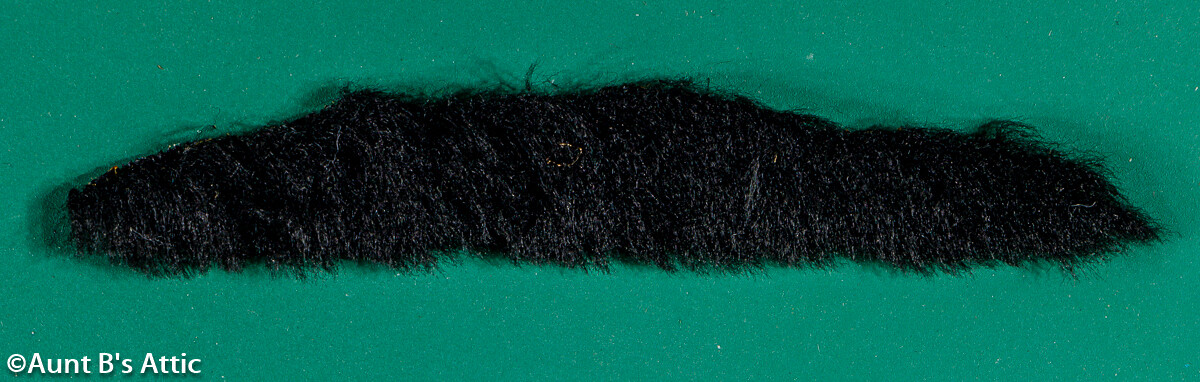 Mustache Thin Pencil Style Blk Synthetic Faux Fur Fiber Costume Facial Disguise