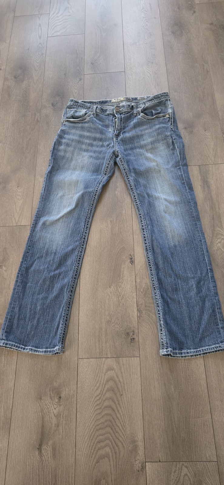 BKE Buckle Jeans Mens 36R Derek Bootleg Medium Wash Denim Western Denim