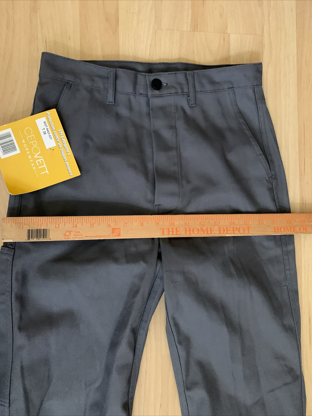 CEPOVETT T.38 Workwear Pants EPI Category 1 9027-9403-037 NWT Gray