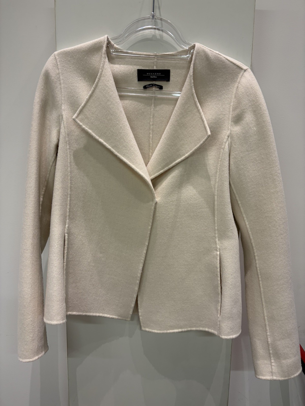 Weekend Max Mara double faced ivory jacket IT42 Cucito a Mano
