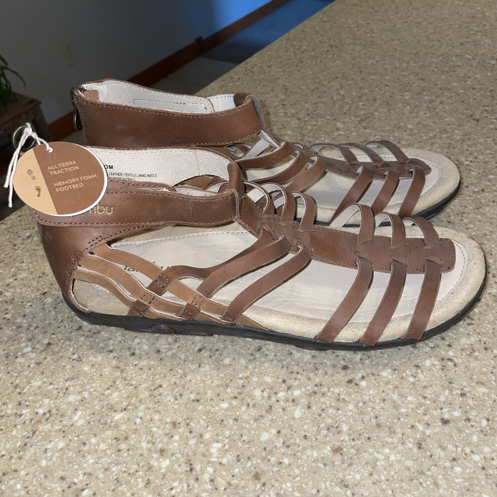 NEW Jambu Bonsai Size 9.5 Gladiator Sandals Shoes Brown – Strappy
