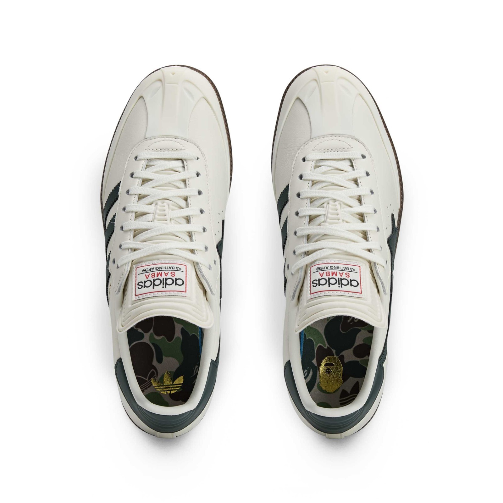Adidas Originals x BAPE Samba (Off White/Shadow Green/Gum) Men’s Shoes KJ8852