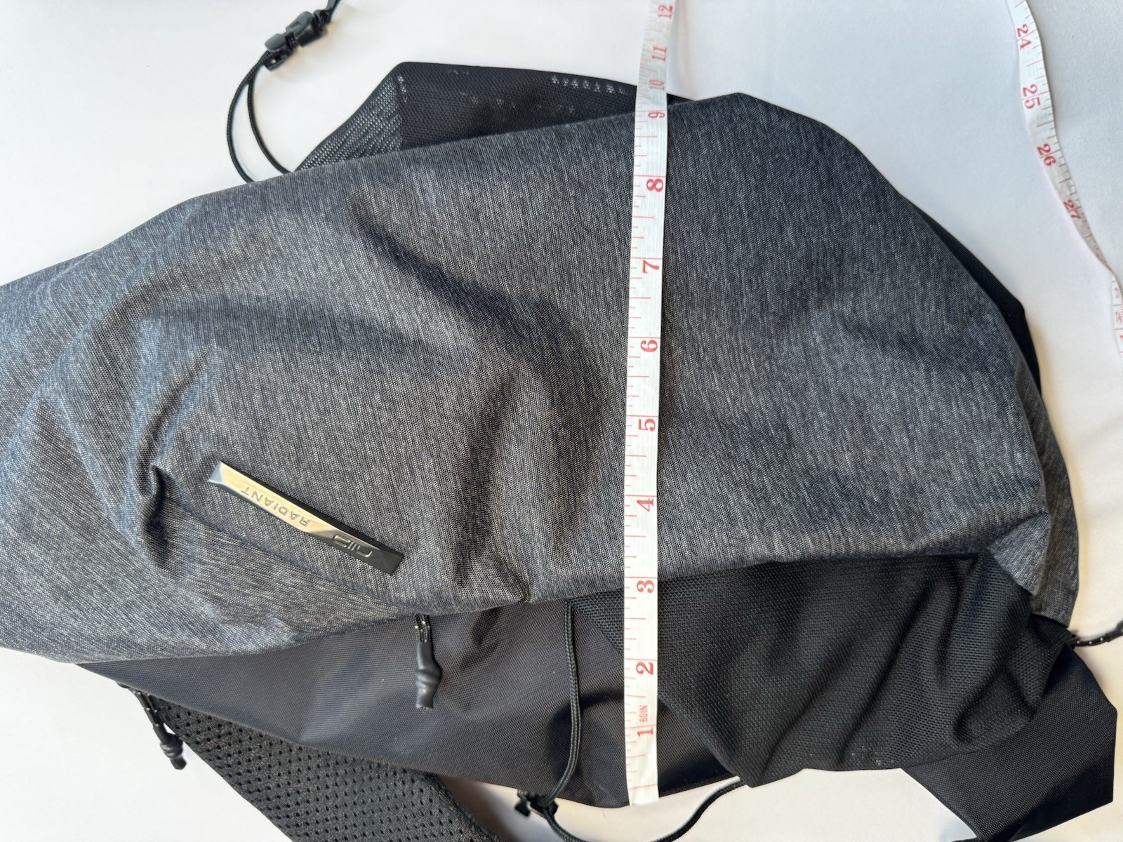 NIID Gray/Black Sling Bag, Zip Closure, Pockets, Adjustable Shoulder Strap, NEW