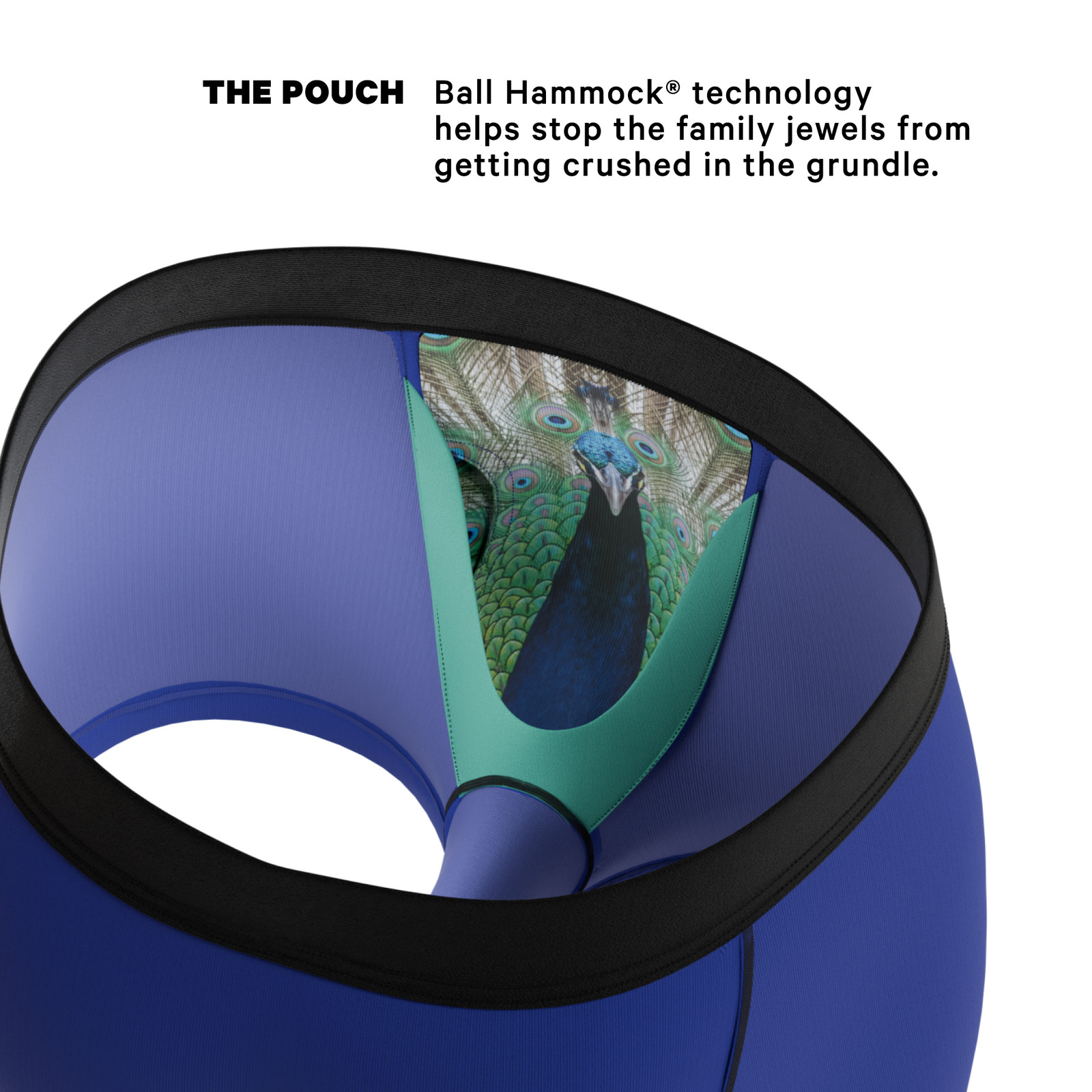 The Fancy Feather | Peacock Ball Hammock® Pouch Trunks Underwear