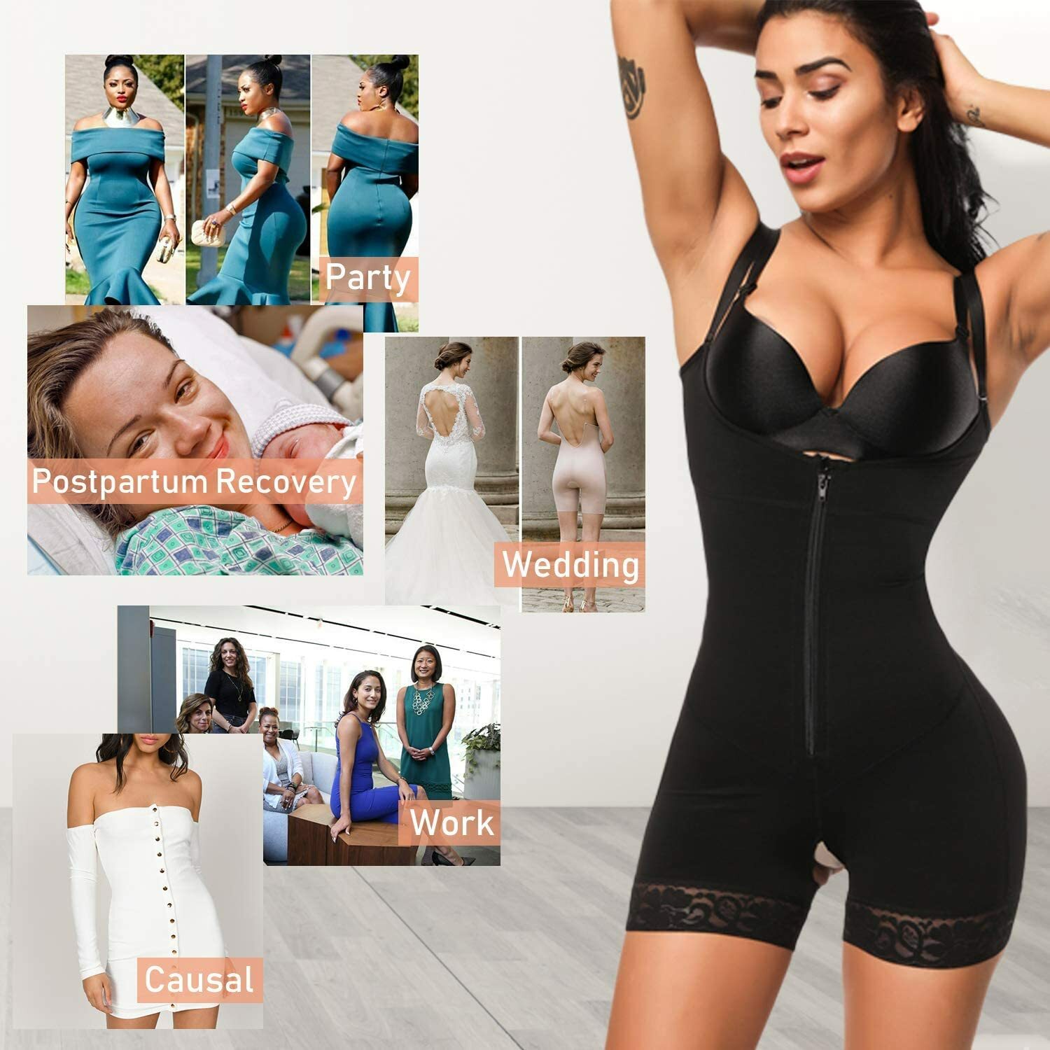 Fajas Colombianas Body Shaper Reductoras Levanta Cola Post Surgery Body Shaper