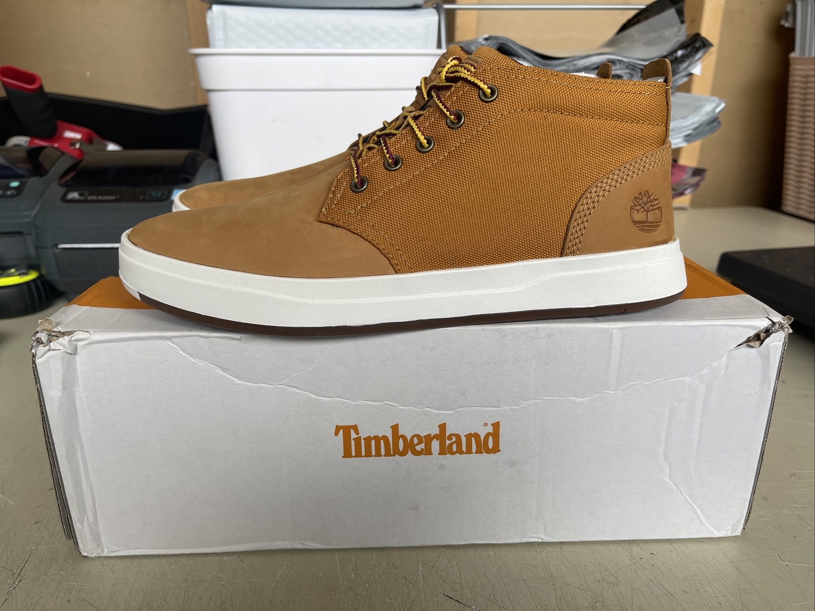 PICK SIZE/COLOR – Timberland Mens Davis Square Leather Fabric Chukka