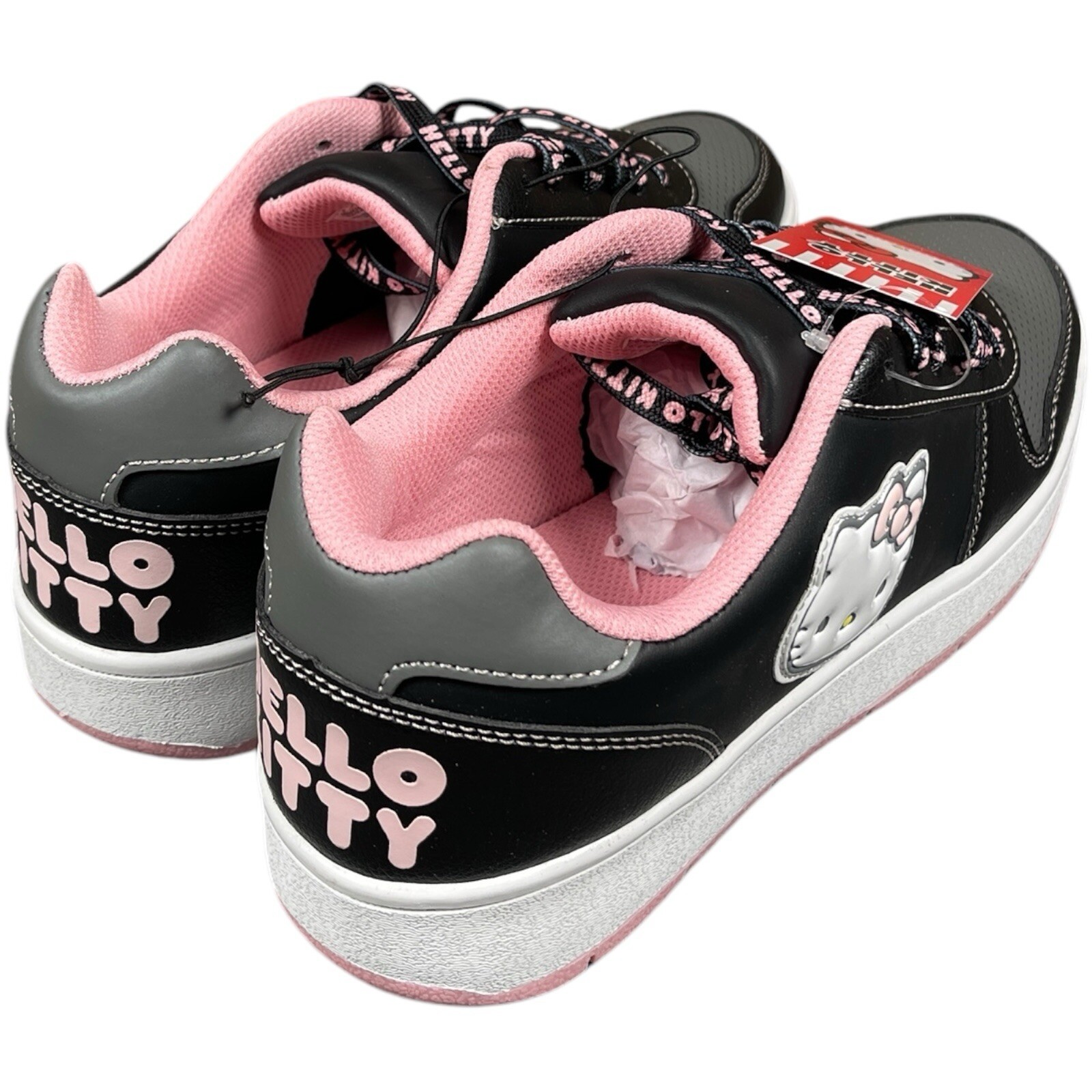 Hello Kitty by Sanrio Women’s Fashion Sneakers Size 8 Black/Light Pink Shoes NEW