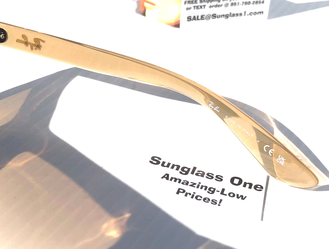 Ray Ban BALORAMA Opal Light Brown GRADIENT Brown Lens Sunglass RB 4089 6789/51