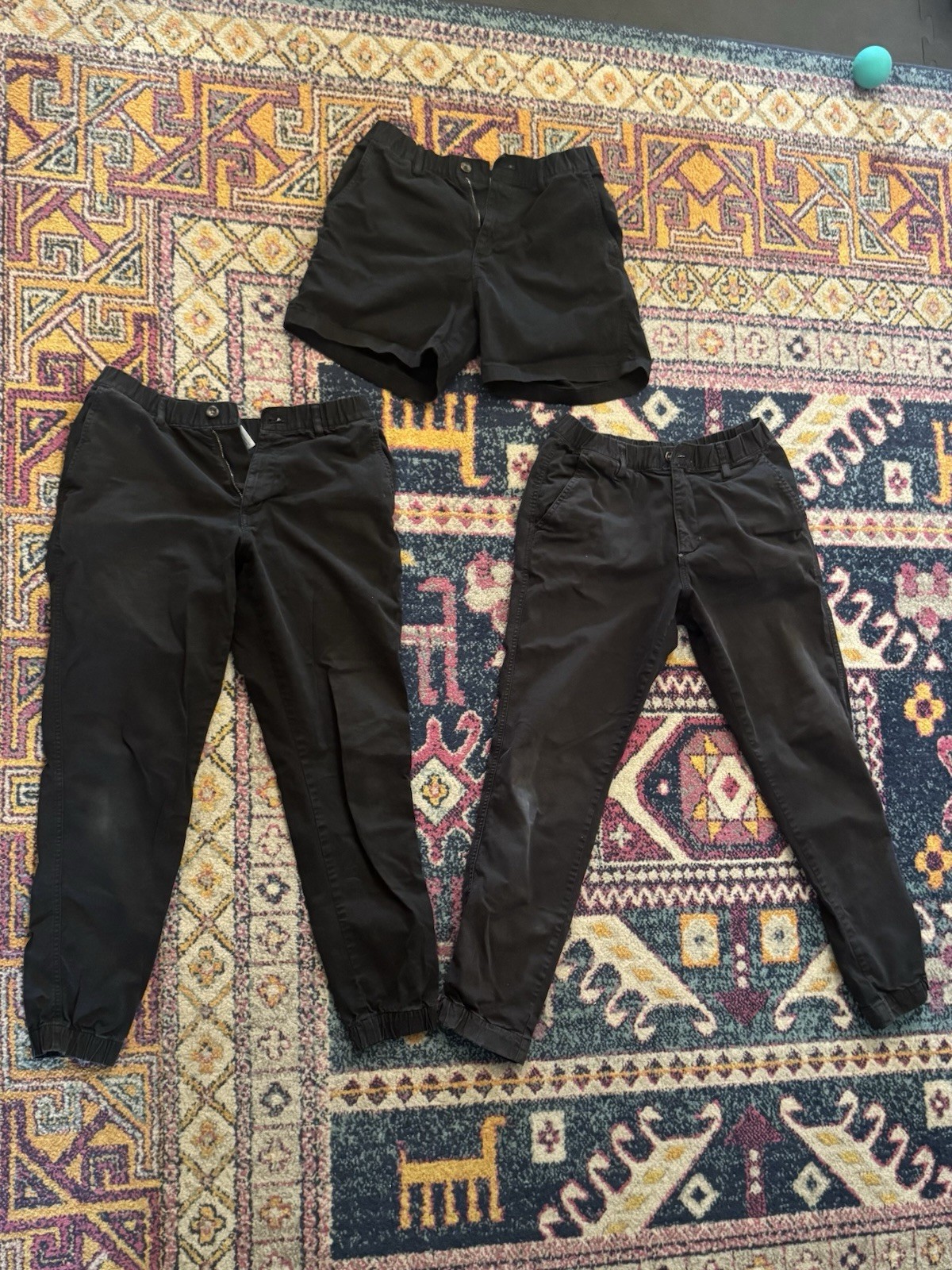 Bearbottom 2 Jogger Pants & 5.5” Shorts — Black Medium — 97% Cotton 3% Spandex
