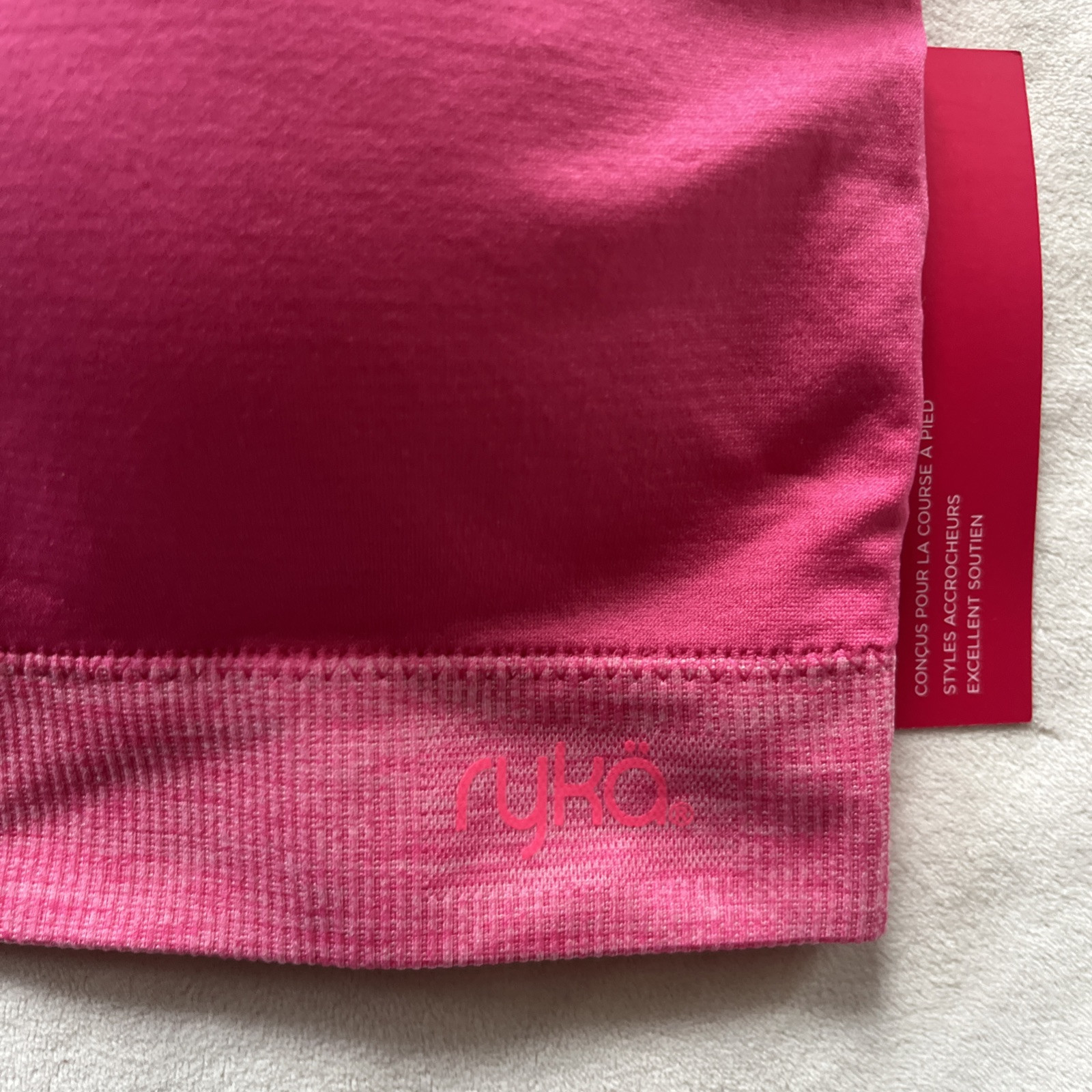 RYKA Sports Bra 2 PACK Supportive Removable Pads Crossback Tagless NWT LARGE
